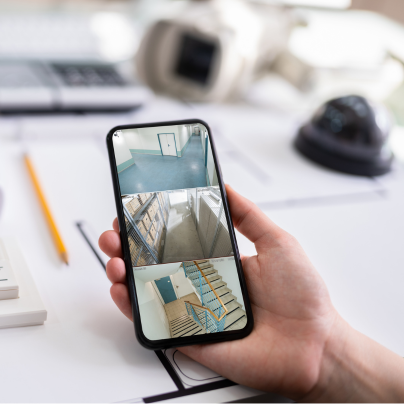 Lafayette security camera feed on cell phone